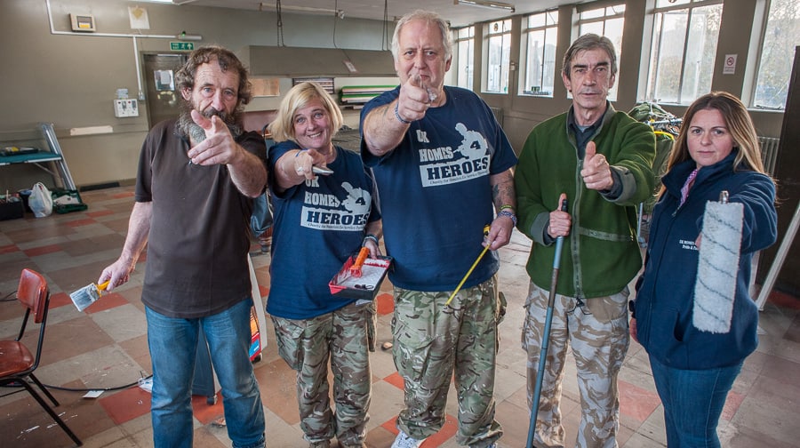 The UK Homes for Heroes team made their appeal for help before Christmas