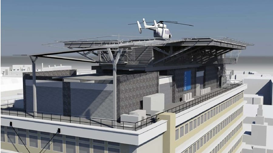 How it will look: the construction work on the new helipad is expected to be finished by the end of the year