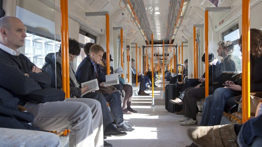 File image of passengers on an Overground train