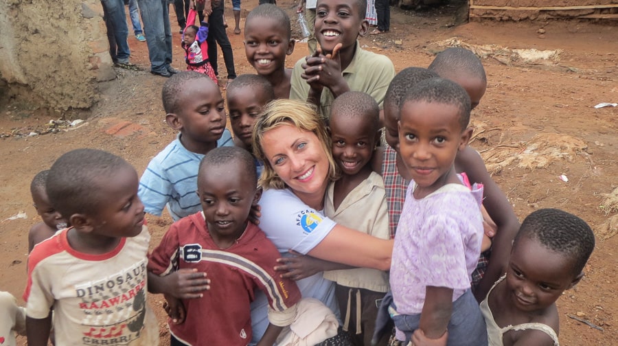 Teacher Liz Parker hopes thousands will download a charity single to help orphans in Uganda