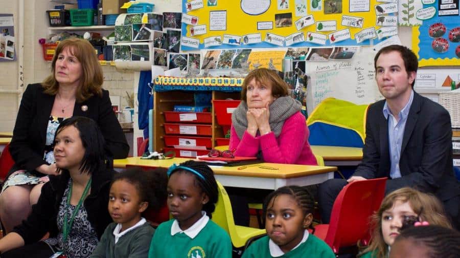 Dame Tessa Jowell (pictured here  at Goose Green Primary) led the commission