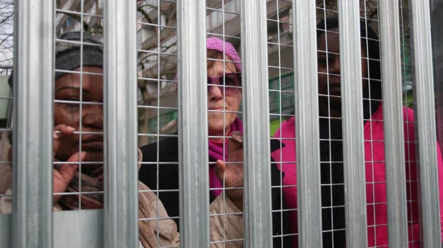 Leaseholders said they felt like 'caged animals' after the fences were erected last month