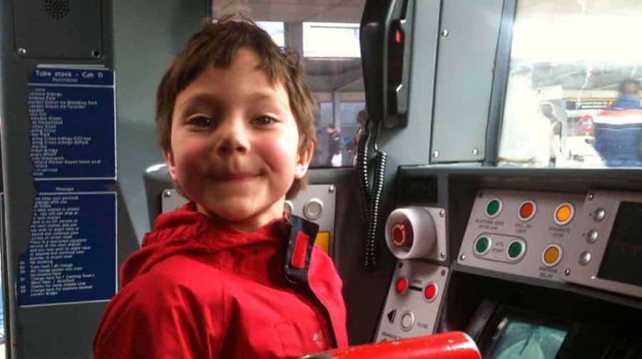 Five-year-old Sol got to ride in the driver's cab on the Jubilee Line after TfL discovered he had learnt their transport map off by heart
