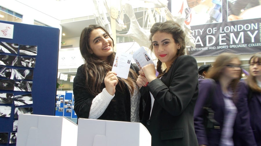 CoLA pupils take part in the mock election.