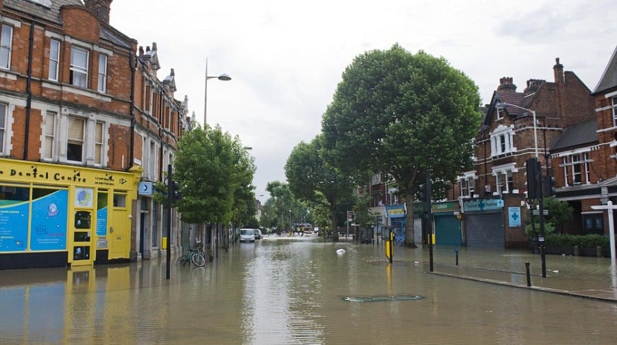 Scenes from the flooding in Herne Hill in 2013.