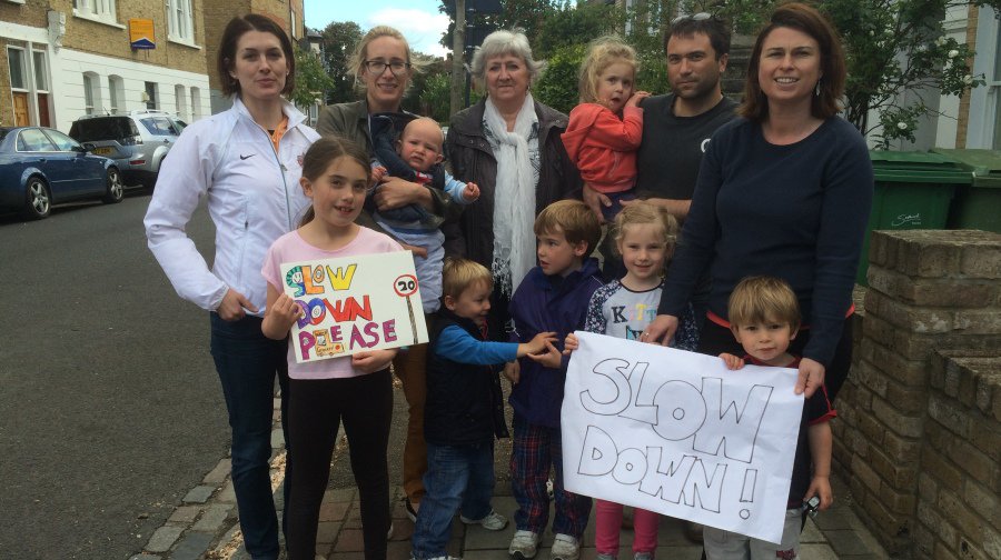Residents of Melbourne Grove who campaigned for improvements to road safety.