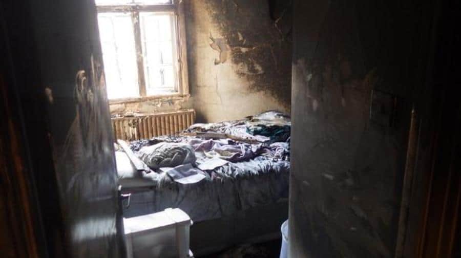 A make-up fire started this devastating bedroom blaze