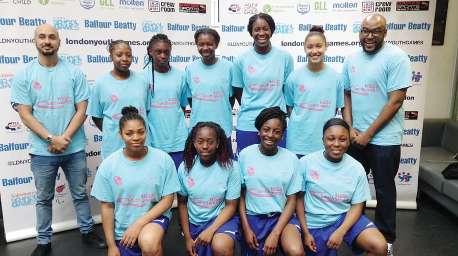 Southwark girls Basketball team