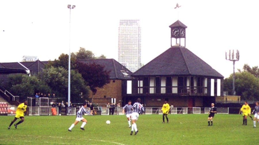 Surrey Docks Stadium which used to host the Fisher FC ground