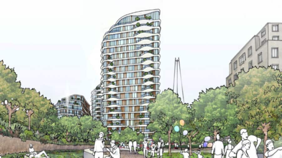 An artist's impression of the new block