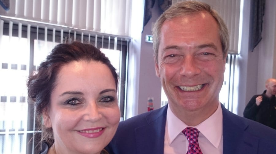 Elizabeth Jones and Nigel Farage