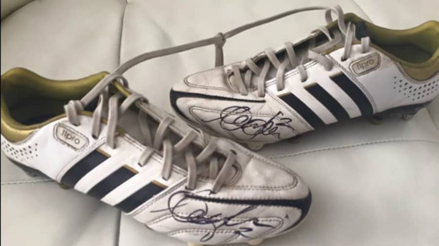 Signed Alan Dunne football boots
