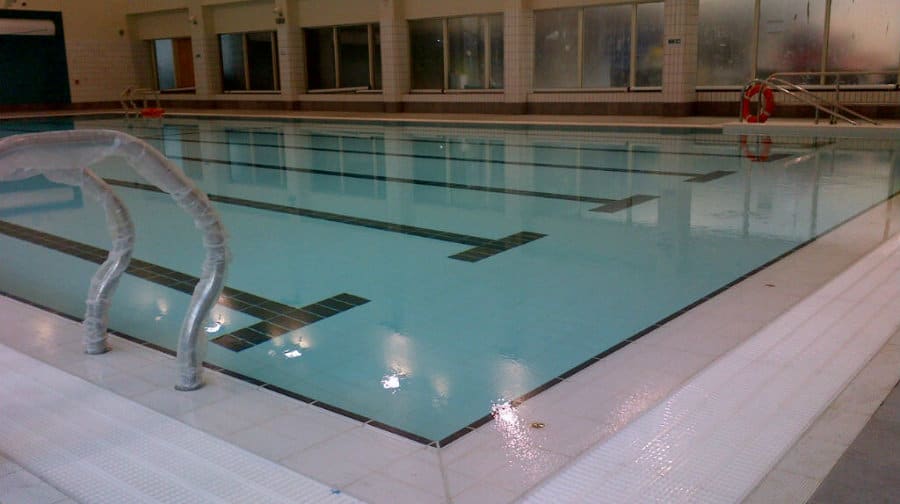 The pool at the new leisure centre, still to open