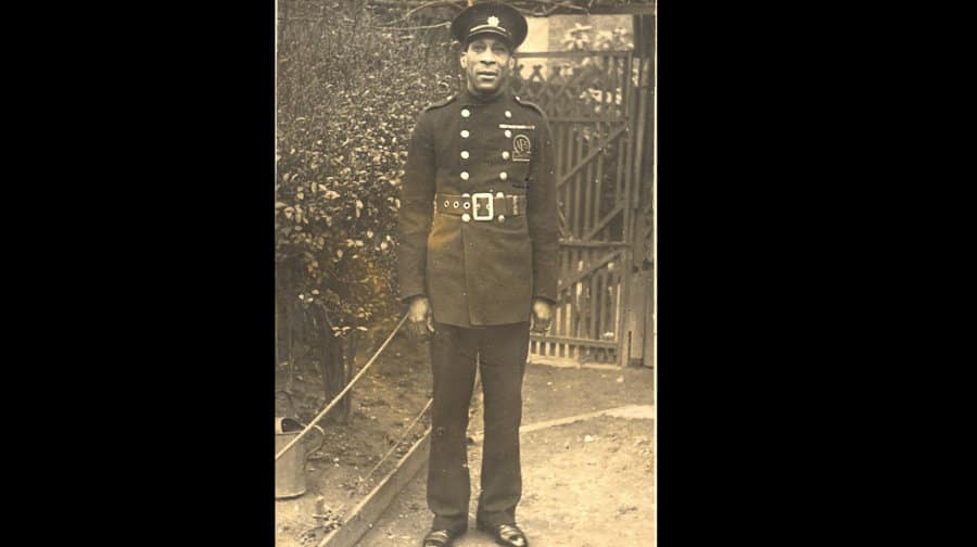 George Arthur Roberts standing tall in his uniform