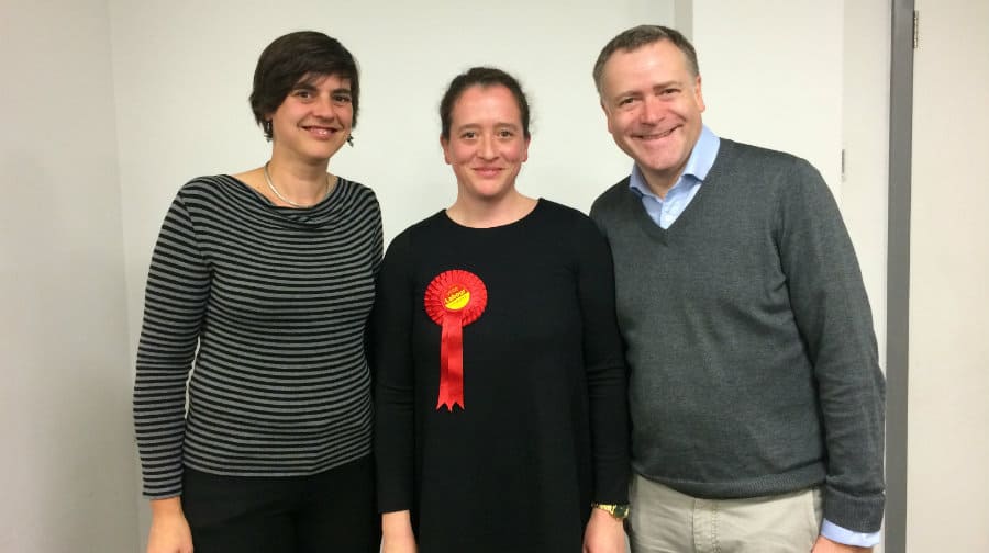Octavia Lamb, centre, with fellow ward councillors Sarah King and Peter John