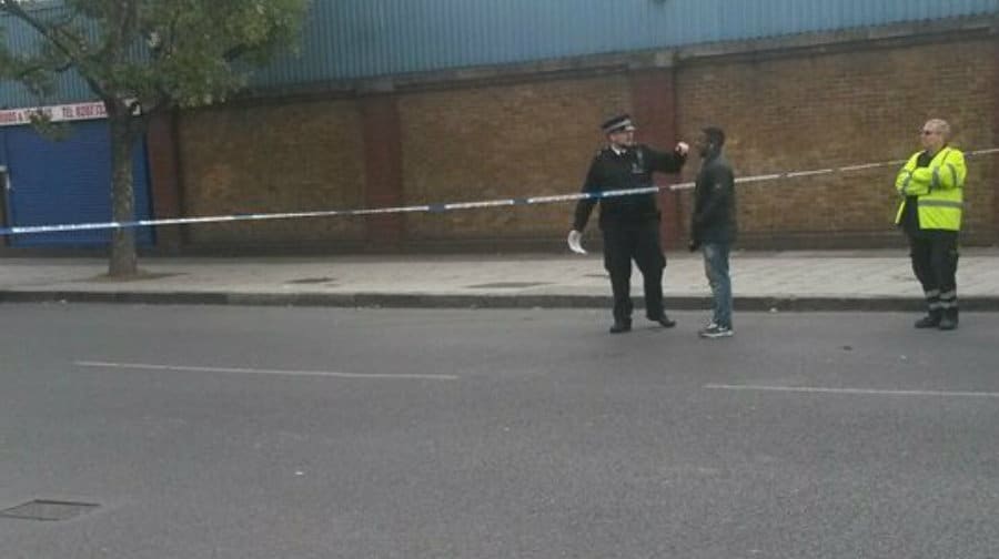 A police cordon was erected on Sunday morning around Ormside Road where  a man was shot in the leg