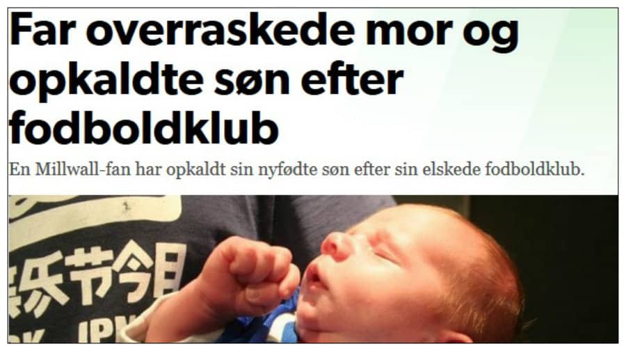 A Danish news website discussing the story.