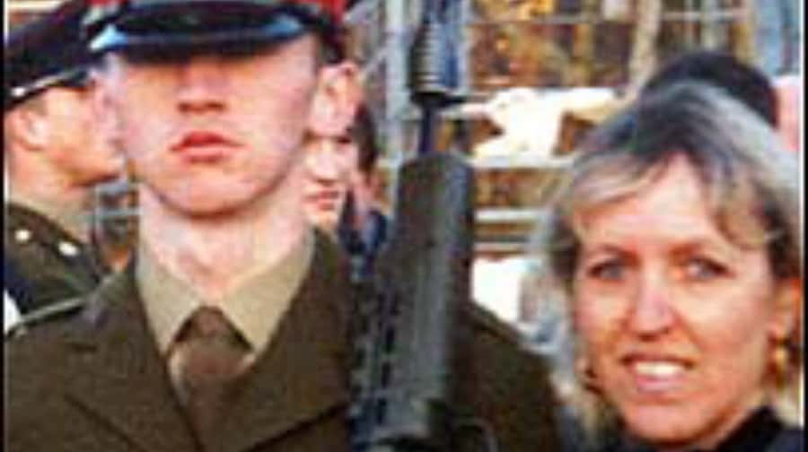 Private Lee O'Callaghan and his mum Shirley at his passing out ceremony