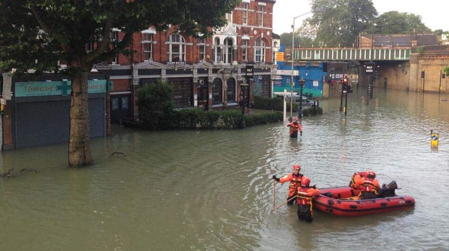 The Herne Hill flooding. Photo: Brixtonite