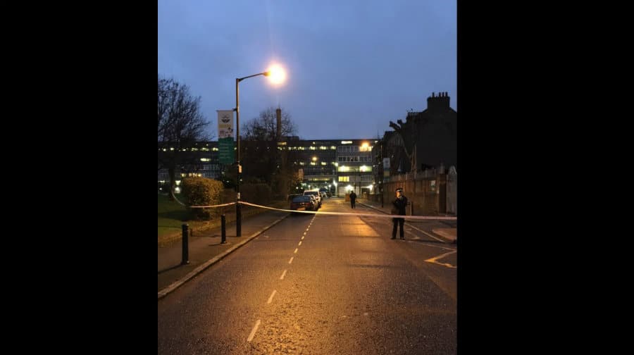 The scene of the shooting (photo by Southwark councillor Lucas Green)