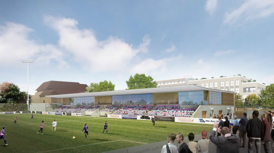 A CGI image from 2016 of the new stadium. The plans have undergone several iterations.