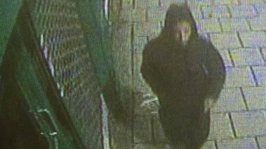 A CCTV image of a man police would like to speak to in connection with the attacks