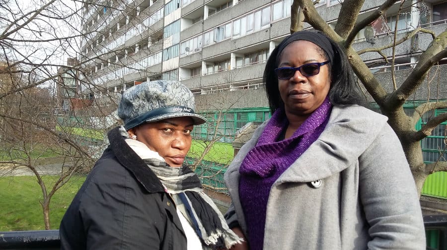 Beverley Robinson and Agnes Kabuto, Aylesbury Estate leaseholders