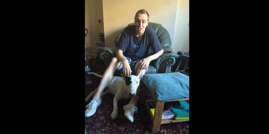 Gary Clark with his beloved hound Benson