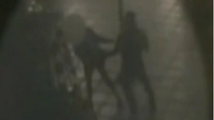 A CCTV image showing a man attacking a woman in Hanover Park last December