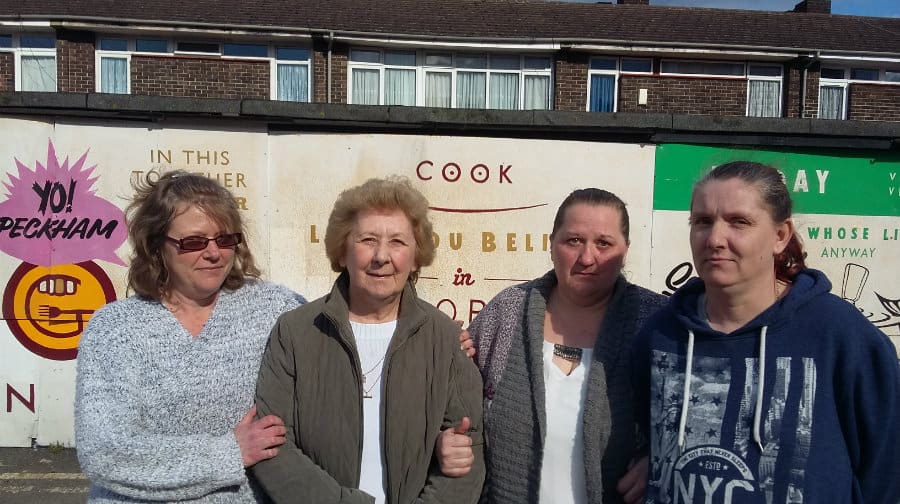 Atwell Estate residents: Marianne Goring, Shirley Nield, Sharon Smith and Diann Martin