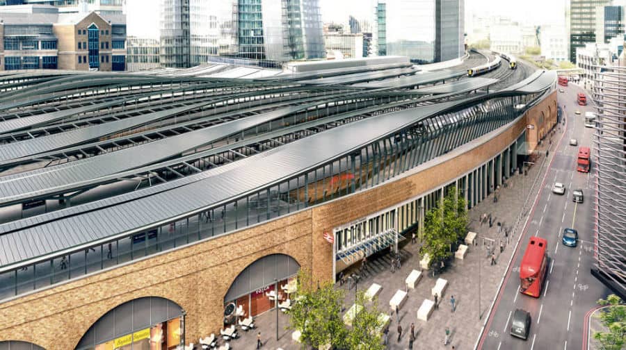 Artist's impression of  the future Tooley Street station scene. Photo from ThamesLink