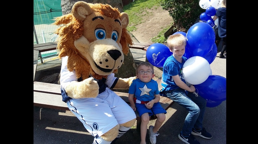 Harvey Brown will be there (pictured with Zampa the Millwall mascot)