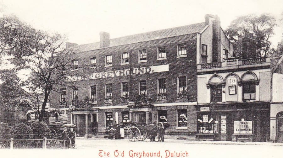 The  Greyhound, Dulwich, in 1880