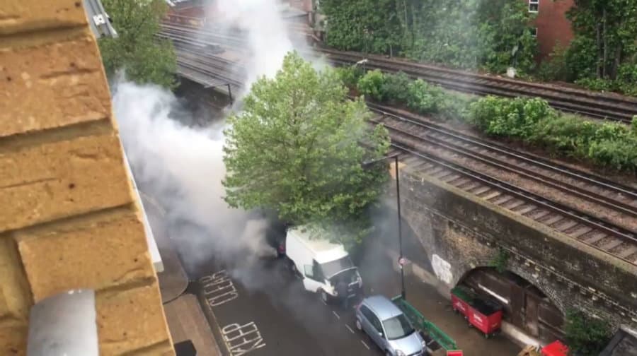 Smoking cars in Camberwell Station Road, by @camberwellstationrd