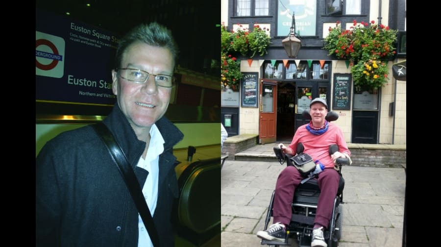 (L-R) Gavin Mullen - before and after the spinal bleed