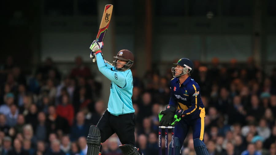 Surrey's Steven Davies in batting action against Glamorgan. ... Cricket - NatWest t20 Blast - Southern Division - Surrey v Glamorgan - The Kia Oval ... 15-05-2015 ... London ... United Kingdom ... Photo credit should read: Nigel French/Unique Reference No. 23020262 ...