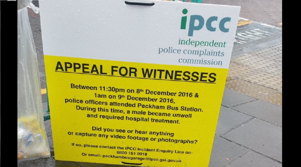 IPCC appeal board for witnesses to incident in Peckham