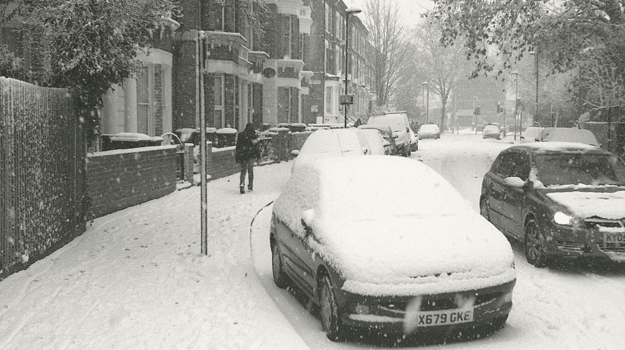 Snow is forecast for parts of London tonight.