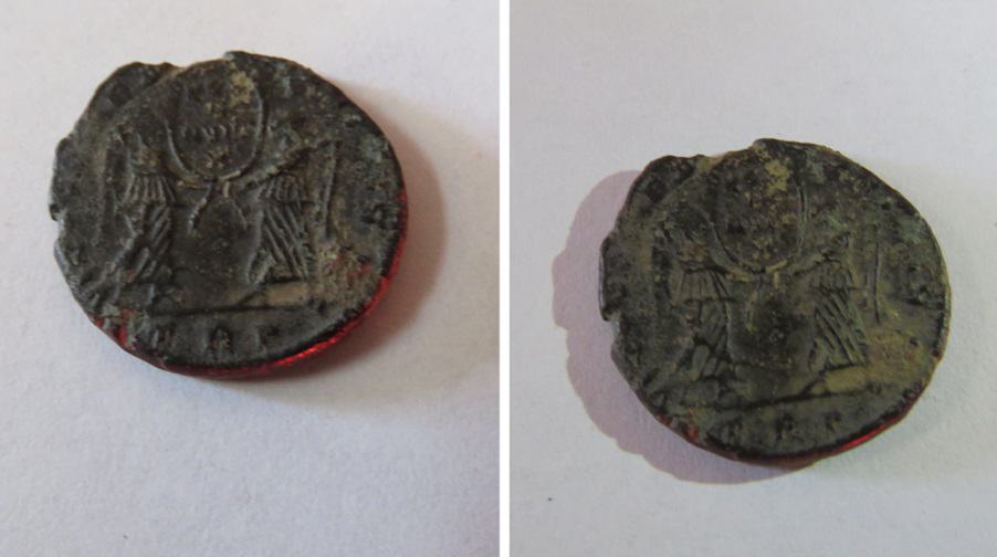 Roman coins found at the Swan Street contsruction site
