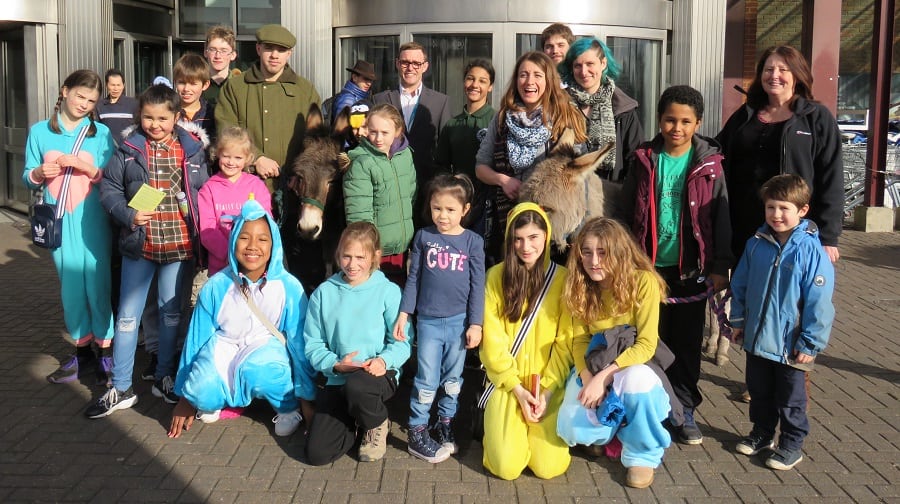 Children from Surrey Docks Farm's Young Farmers Club took part in a sponsored six-mile walk