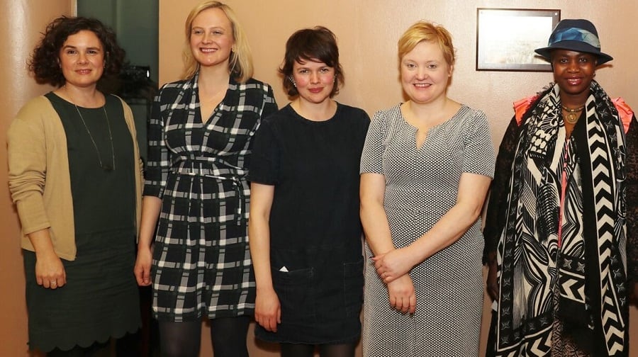 A panel discussed tackling and preventing violence against women and girls during an event at the Beormund Centre. (L-R) Katie Kelly, Leanne Werner, Radha Burgess, Fiona Twycross and Sarian Kamara