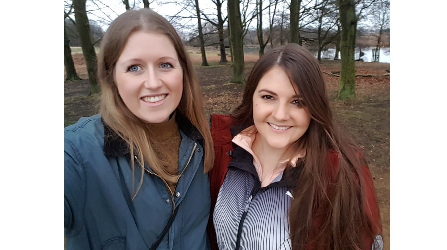 Anna Duncan and Emma Blount walking for charity