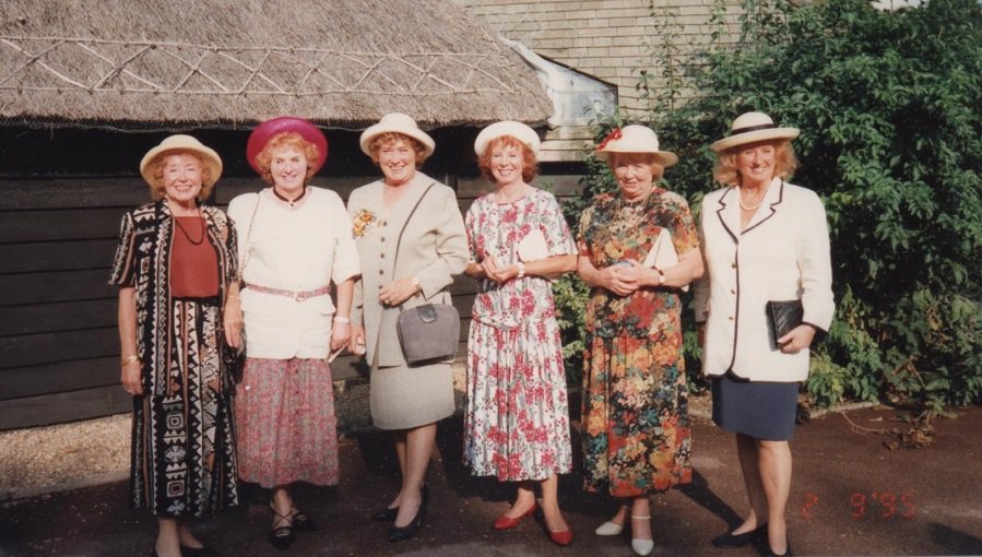 Left to right: Joan, Anne, Kath, Sheila, Mary, Pat at Jim's wedding in 1995