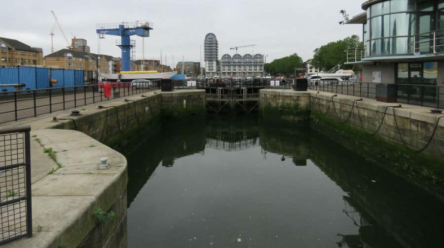 South Dock Marina, in Rotherhithe