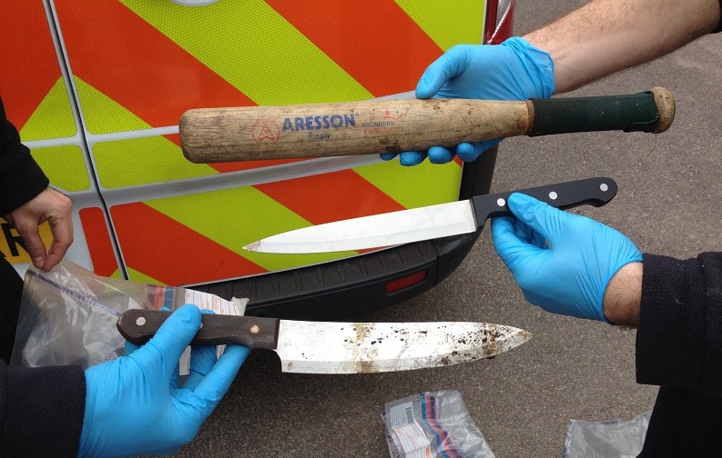 Weapons discovered during police 'weapons sweep' in the borough