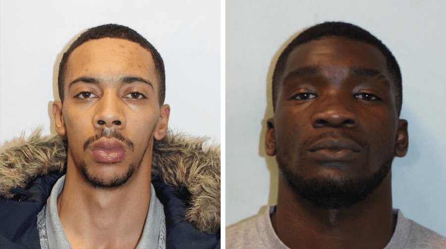 Derron Brown (left) and Jamal Hislop-Whall (right) have been jailed for ten years each