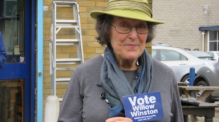 Willow Winston, who stood as an independent in Lewisham East with the backing of the Association of Millwall Supporters (Credit: Chiara Giordano)