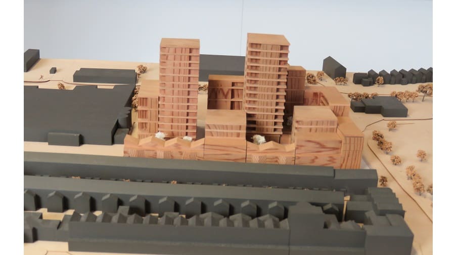 Model showed proposals for new homes near Mandela Way