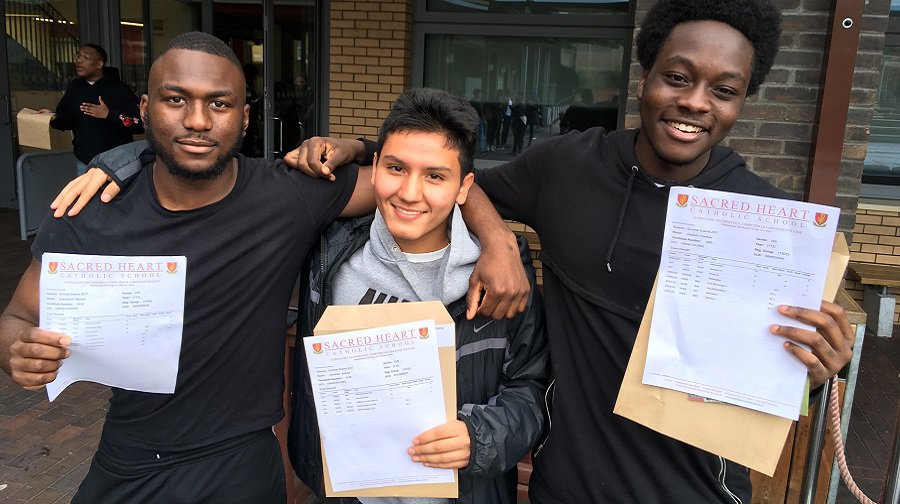 A-level results day 2017 at Sacred Heart Catholic College