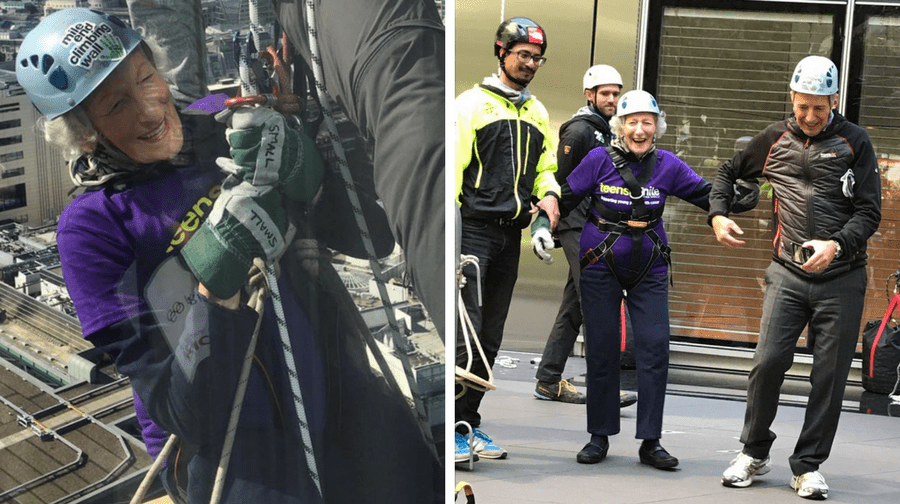 Bermondsey great-grandmother Rita Pezzanni, 92, abseiled down Broadgate Tower for charity